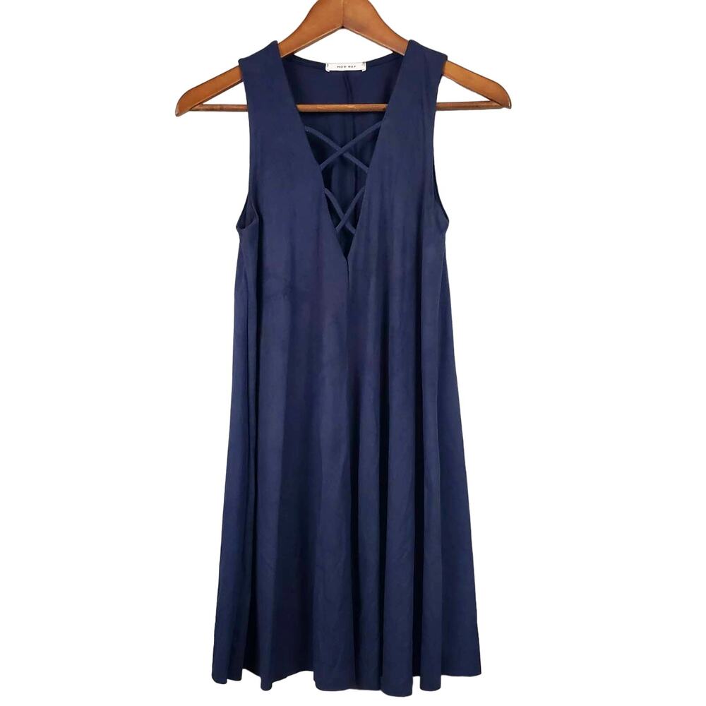 NEW! Mod Ref Blue Criss Cross Dress - S